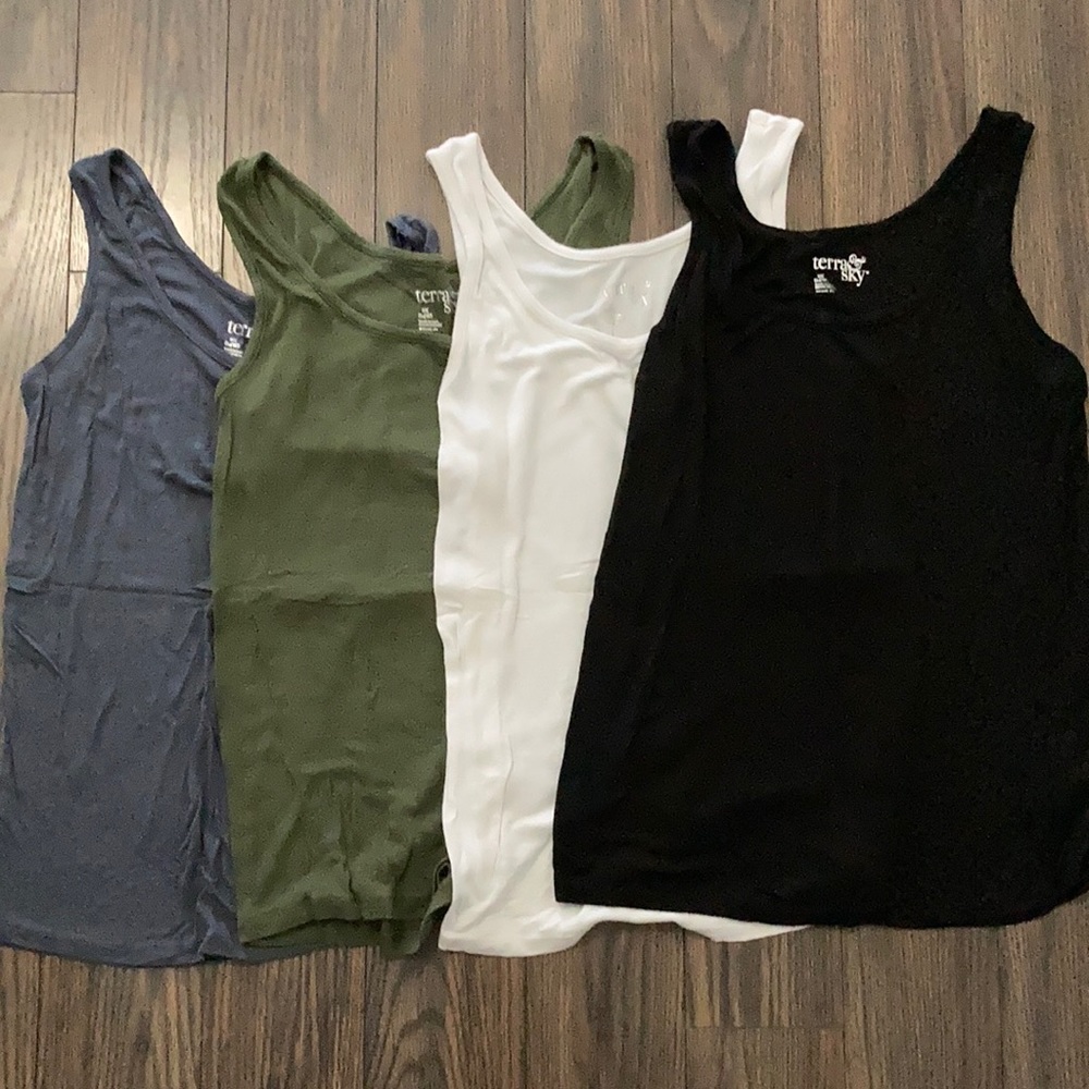 Terra & sky ribbed tank tops